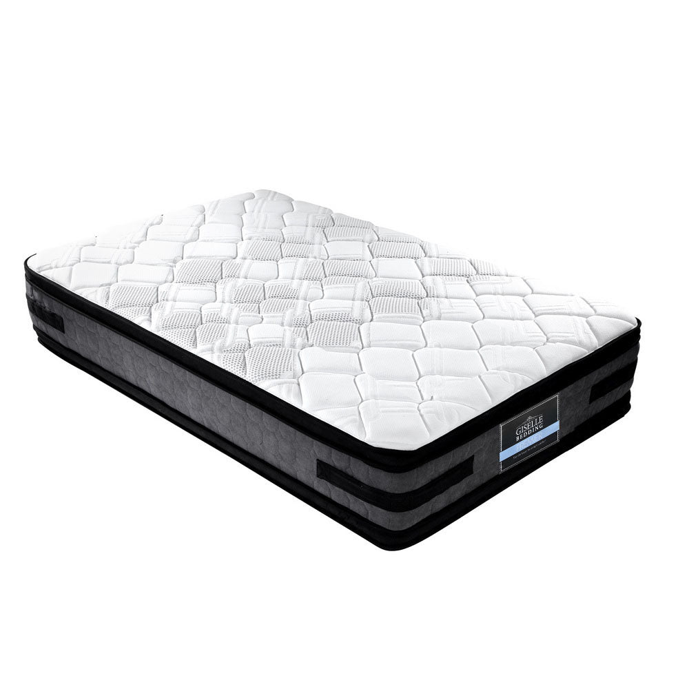 36CM 7 Zone Euro Top Pocket Spring Mattress - Single Medium firm (Top 6.0/Bottom 7.5)