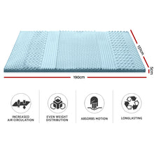 Load image into Gallery viewer, Giselle Bedding Cool Gel 7-zone Memory Foam Mattress Topper w/Bamboo Cover 5cm - Double
