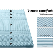 Load image into Gallery viewer, Giselle Bedding Cool Gel 7-zone Memory Foam Mattress Topper w/Bamboo Cover 5cm - Double
