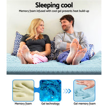 Load image into Gallery viewer, Giselle Bedding Cool Gel 7-zone Memory Foam Mattress Topper w/Bamboo Cover 8cm - Double
