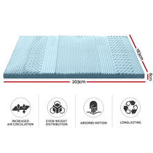 Load image into Gallery viewer, Giselle Bedding Cool Gel 7-zone Memory Foam Mattress Topper w/Bamboo Cover 8cm - King
