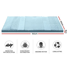 Load image into Gallery viewer, Giselle Bedding Cool Gel 7-zone Memory Foam Mattress Topper w/Bamboo Cover 8cm - Single

