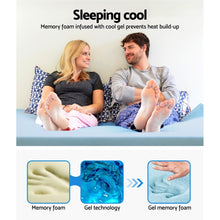 Load image into Gallery viewer, Giselle Bedding Cool Gel Memory Foam Mattress Topper w/Bamboo Cover 10cm - Queen
