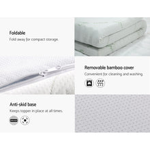 Load image into Gallery viewer, Giselle Bedding Cool Gel Memory Foam Mattress Topper w/Bamboo Cover 10cm - Queen
