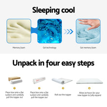 Load image into Gallery viewer, Giselle Bedding Memory Foam Mattress Topper Cool Gel Bed Mat Bamboo 10cm Single

