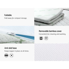 Load image into Gallery viewer, Cool Gel Memory Foam Mattress Topper w/Bamboo Cover 5cm - Single
