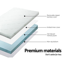 Load image into Gallery viewer, Giselle Bedding Cool Gel Memory Foam Mattress Topper w/Bamboo Cover 8cm - Single
