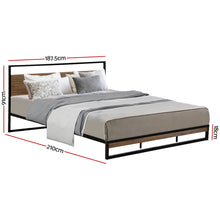Load image into Gallery viewer, Metal Bed Frame King Size Mattress Base Platform Foundation Black Dane
