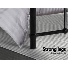 Load image into Gallery viewer, Artiss LEO Metal Bed Frame - Double (Black)
