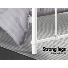 Load image into Gallery viewer, Artiss LEO Metal Bed Frame - Double (White)
