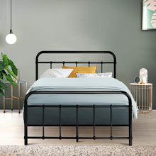 Load image into Gallery viewer, Artiss LEO Metal Bed Frame KS King Single - Black
