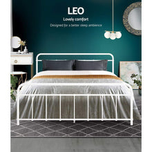 Load image into Gallery viewer, Artiss LEO Metal Bed Frame - Queen (White)
