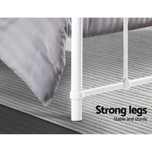 Load image into Gallery viewer, Artiss LEO Metal Bed Frame - Queen (White)
