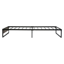 Load image into Gallery viewer, Metal Bed Frame Single Size Mattress Base Platform Foundation Wooden Black OSLO
