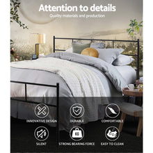 Load image into Gallery viewer, Metal Bed Frame Queen Size Platform Foundation Mattress Base SOL Black
