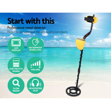 Load image into Gallery viewer, LCD Screen Metal Detector with Headphones - Yellow

