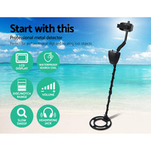 Load image into Gallery viewer, LCD Screen Metal Detector with Headphones - Black
