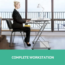 Load image into Gallery viewer, Metal Pull Out Table Desk - White
