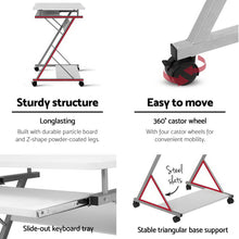 Load image into Gallery viewer, Metal Pull Out Table Desk - White
