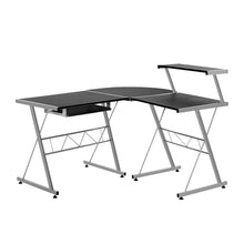 Load image into Gallery viewer, Artiss Corner Metal Pull Out Table Desk - Black
