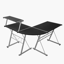 Load image into Gallery viewer, Artiss Corner Metal Pull Out Table Desk - Black
