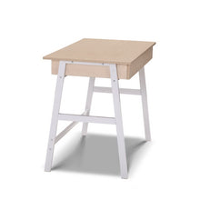 Load image into Gallery viewer, Artiss Metal Desk with Drawer - White with Oak Top
