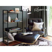 Load image into Gallery viewer, Artiss Book Shelf Display Shelves Corner Wall Wood Metal Stand Hollow Storage
