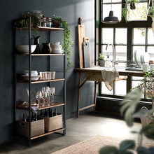 Load image into Gallery viewer, Artiss Bookshelf Wooden Display Shelves Bookcase Shelf Storage Metal Wall Black
