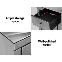 Load image into Gallery viewer, Mirrored Bedside Table - Mirrored Grey 1 PC
