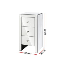 Load image into Gallery viewer, Mirrored Bedside table - Silver 1 PC
