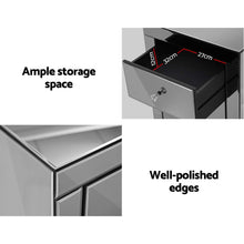 Load image into Gallery viewer, Mirrored Bedside Table - 1PC Smoky Grey
