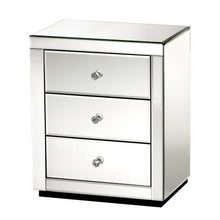 Load image into Gallery viewer, Mirrored Bedside Table - Presia Silver 1 PC
