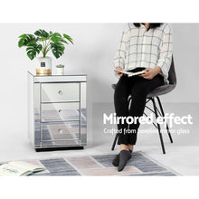 Load image into Gallery viewer, Mirrored Bedside Table - Presia Silver 1 PC

