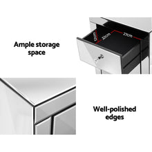 Load image into Gallery viewer, Artiss Set of 2 Bedside Tables Drawers Mirrored Side End Table Cabinet Nightstand
