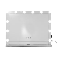 Load image into Gallery viewer, Embellir Hollywood Makeup Mirror With Light 12 LED Bulbs Vanity Lighted Silver 58cm x 46cm
