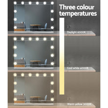 Load image into Gallery viewer, Embellir Hollywood Makeup Mirror With Light 12 LED Bulbs Vanity Lighted Silver 58cm x 46cm
