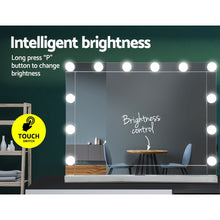 Load image into Gallery viewer, Embellir Hollywood Makeup Mirror With Light 12 LED Bulbs Vanity Lighted Silver 58cm x 46cm
