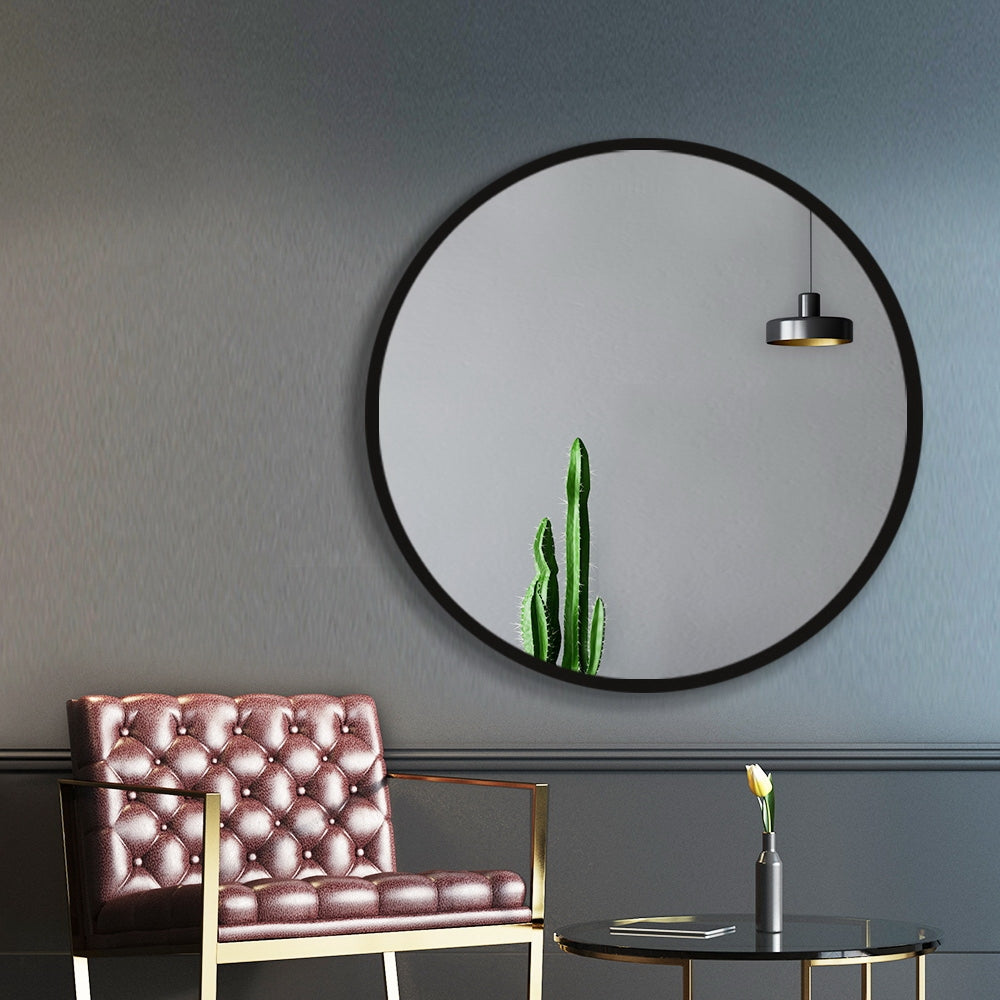 80cm Round Wall Mirror with frame