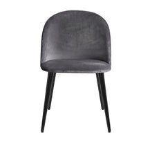 Load image into Gallery viewer, Artiss Set of 2 Velvet Modern Dining Chair - Dark Grey
