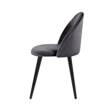 Load image into Gallery viewer, Artiss Set of 2 Velvet Modern Dining Chair - Dark Grey
