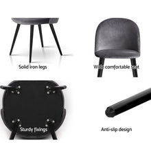 Load image into Gallery viewer, Artiss Set of 2 Velvet Modern Dining Chair - Dark Grey
