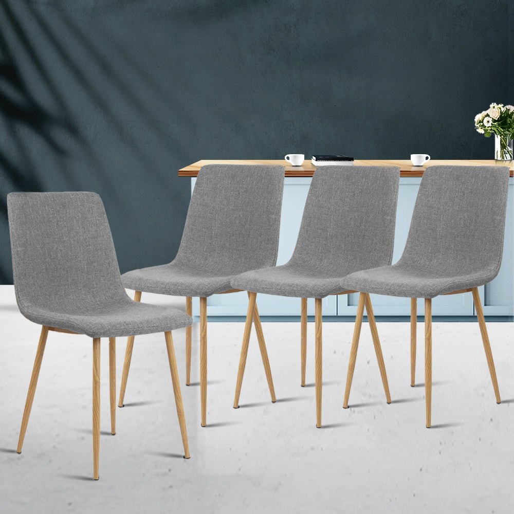 Modern Collins Light Grey Dining Chairs - Set of 4