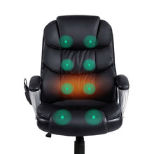 Load image into Gallery viewer, Artiss Massage Offcie Chair 8 Point PU Leather Black
