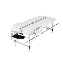 Load image into Gallery viewer, Zenses 3 Fold Portable 80cm Wide Professional Aluminium Massage Table - Black
