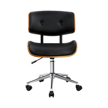 Load image into Gallery viewer, Artiss Wooden Office Chair Black Leather
