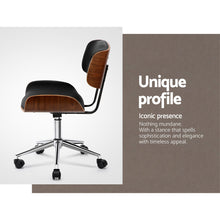 Load image into Gallery viewer, Artiss Wooden Office Chair Black Leather
