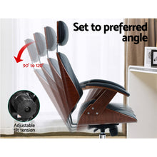 Load image into Gallery viewer, Executive Ashby Wooden Leather Office Chair
