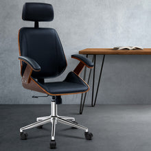 Load image into Gallery viewer, Executive Ashby Wooden Leather Office Chair
