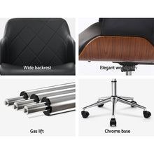 Load image into Gallery viewer, Artiss Wooden Office Chair Computer PU Leather Desk Chairs Executive Black Wood
