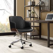 Load image into Gallery viewer, Artiss Wooden Office Chair Computer PU Leather Desk Chairs Executive Black Wood
